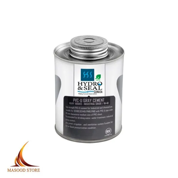 چسب فشار قوی PVC هیدروسیل نیم لیتری طوسی